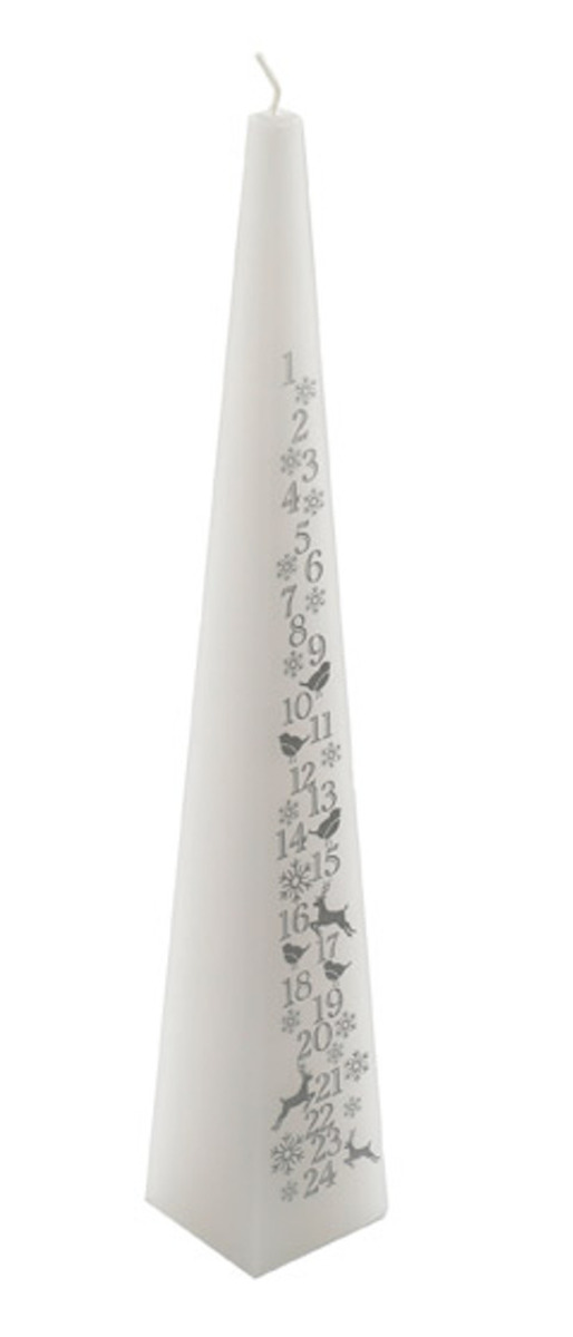 Pyramid Advent Candle White (20CM)
