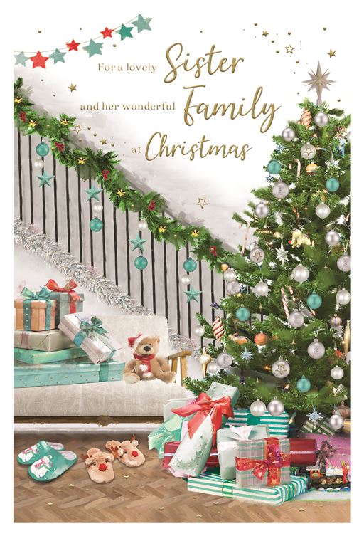Christmas Card: For a Lovely Sister and Family