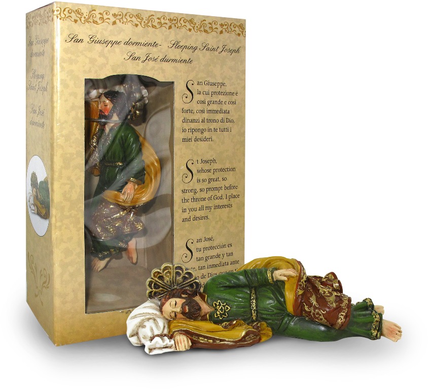Sleeping St. Joseph Statue - Boxed - 12cm