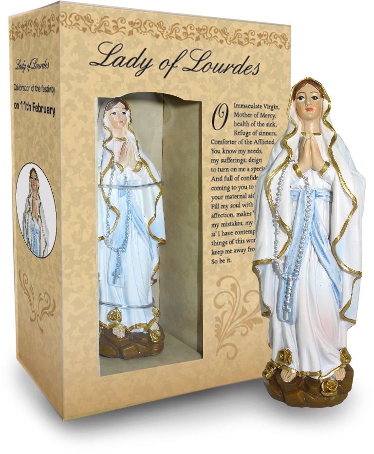 Our Lady of Lourdes Statue - Boxed