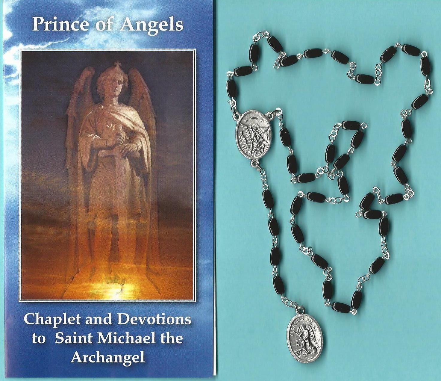 St. Michael Chaplet / Rosary (The Angelic Crown) - Black