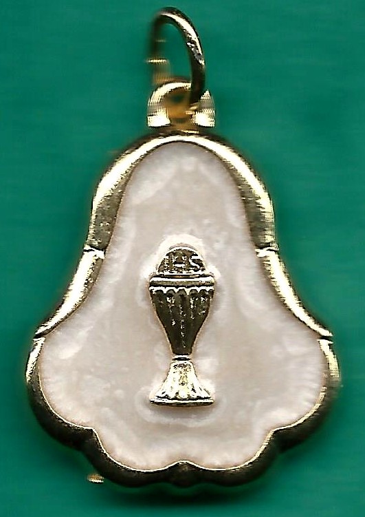First Communion Medal - Perlised