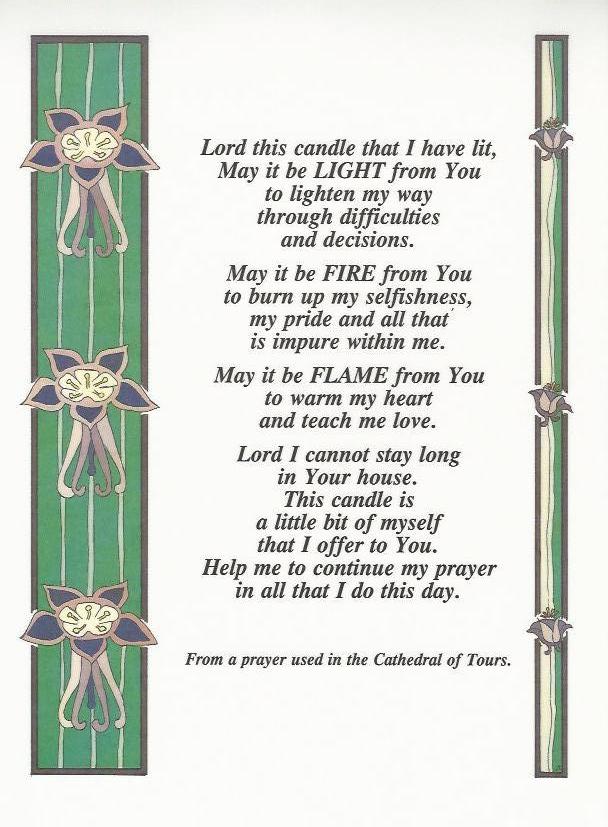 Lord this candle that I have lit...