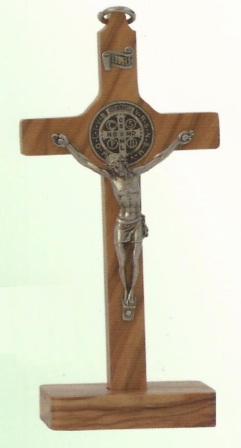 Olive Wood St. Benedict's Crucifix
