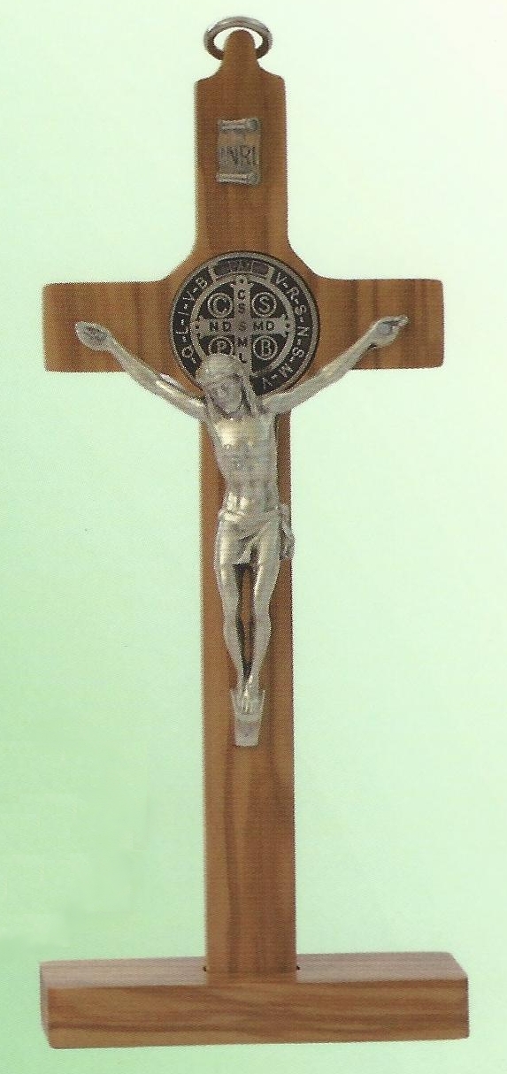 Olive Wood St. Benedict's Crucifix