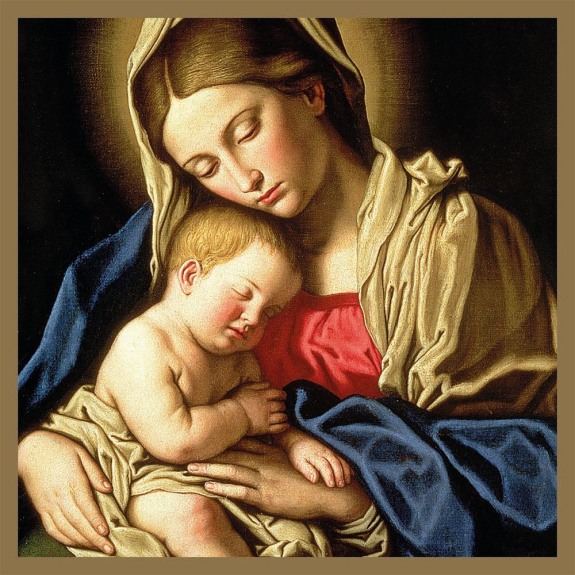 Christmas Card: MADONNA AND SLEEPING CHILD