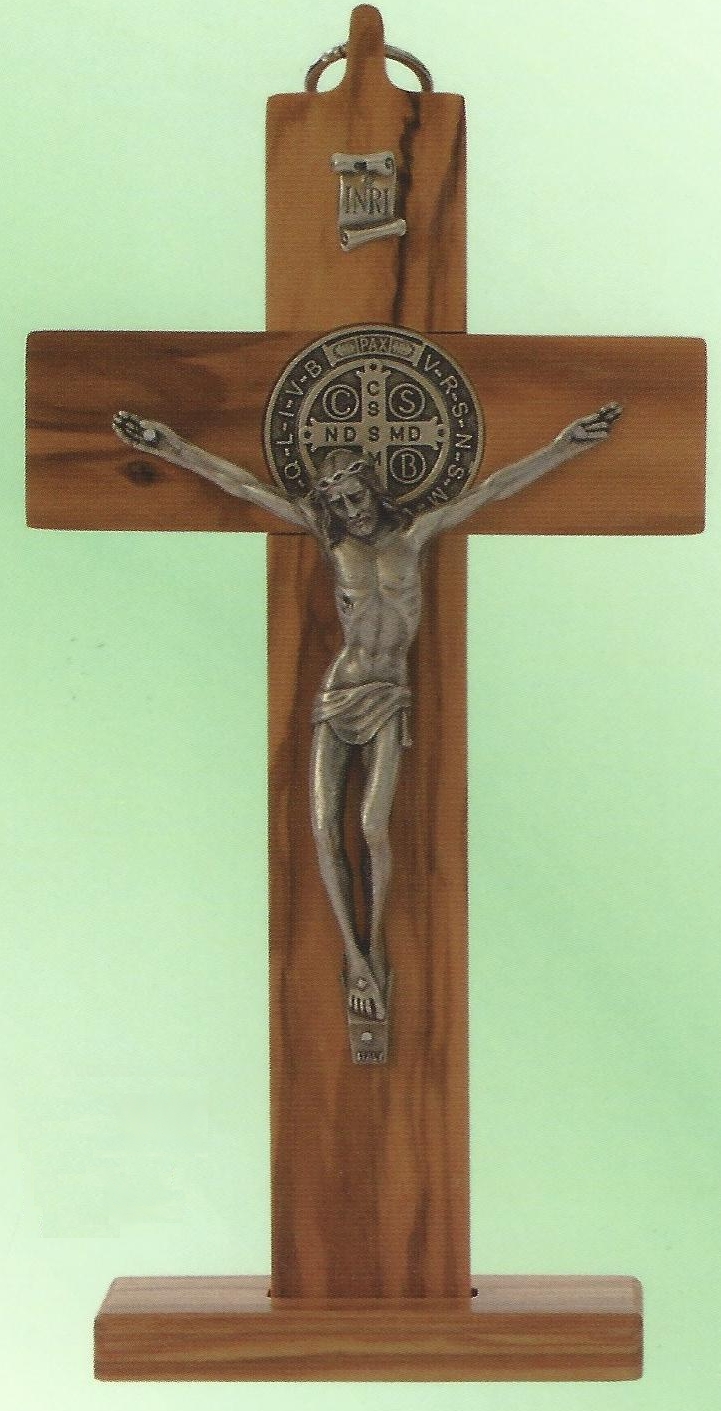 Olive Wood St. Benedict's Crucifix