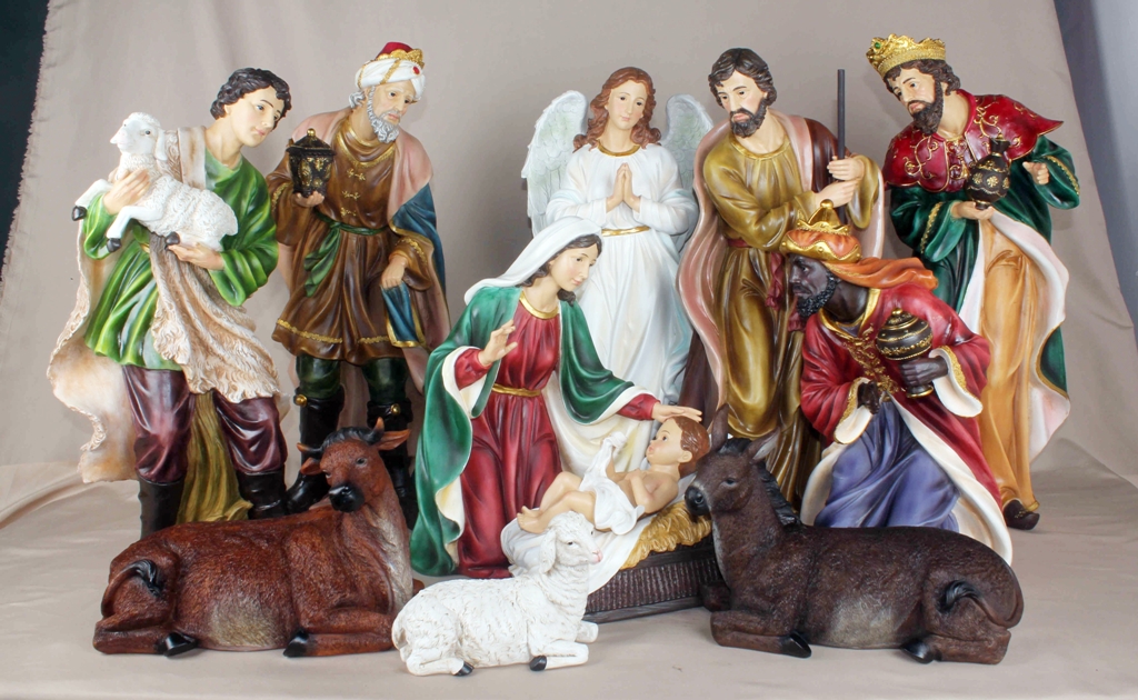 24" Nativity Figures (Shepherd holding a Lamb) [COLLECTION ONLY]