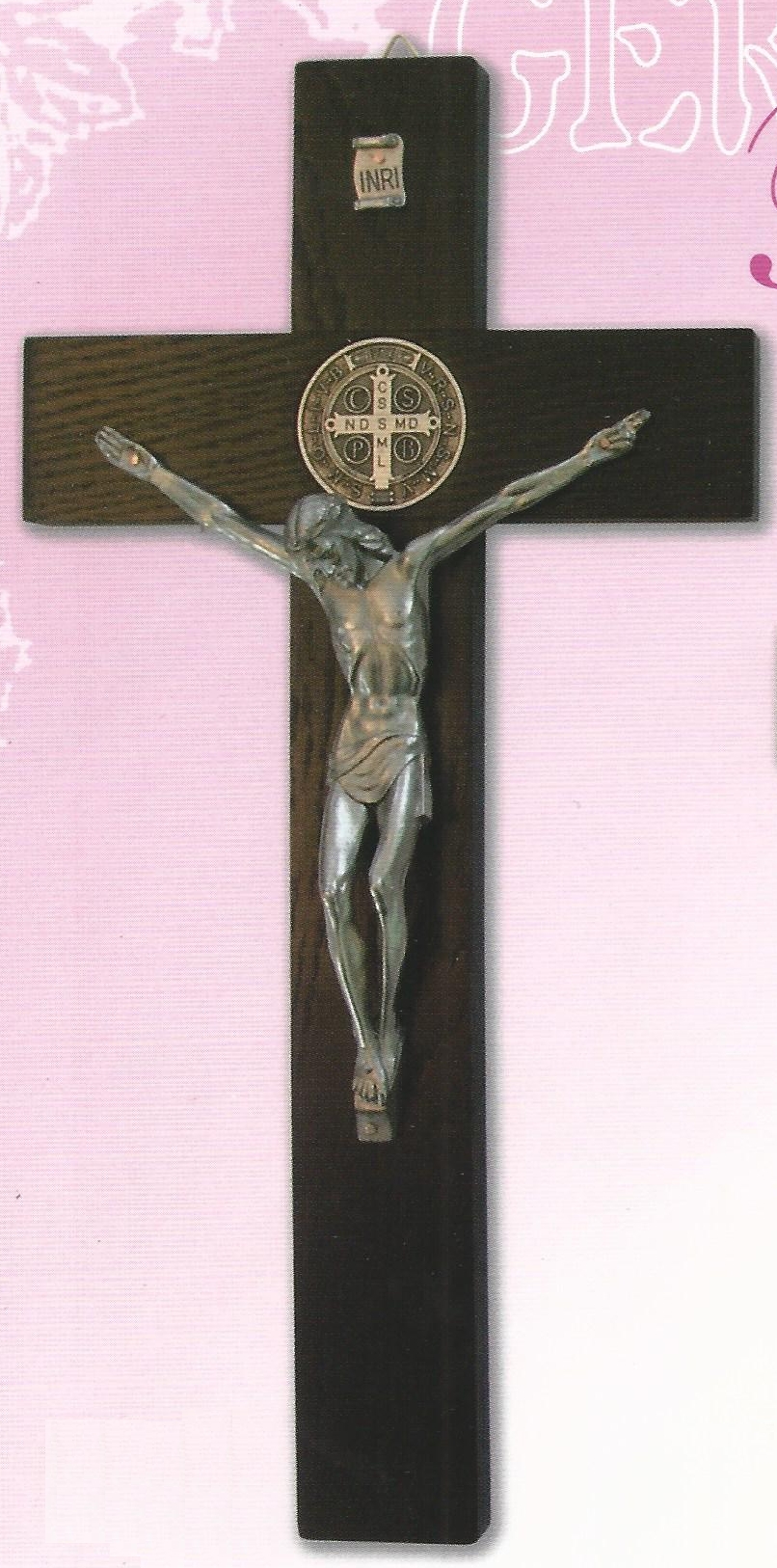 St. Benedict's Crucifix - Brown Wood