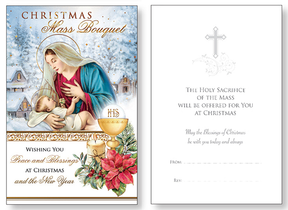 Christmas Mass Bouquet Card