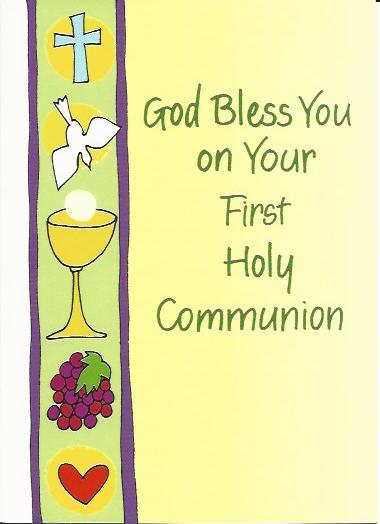 God Bless You On Your First Holy Communion Greetings Card