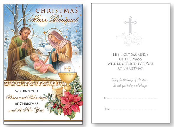 Christmas Mass Bouquet Card