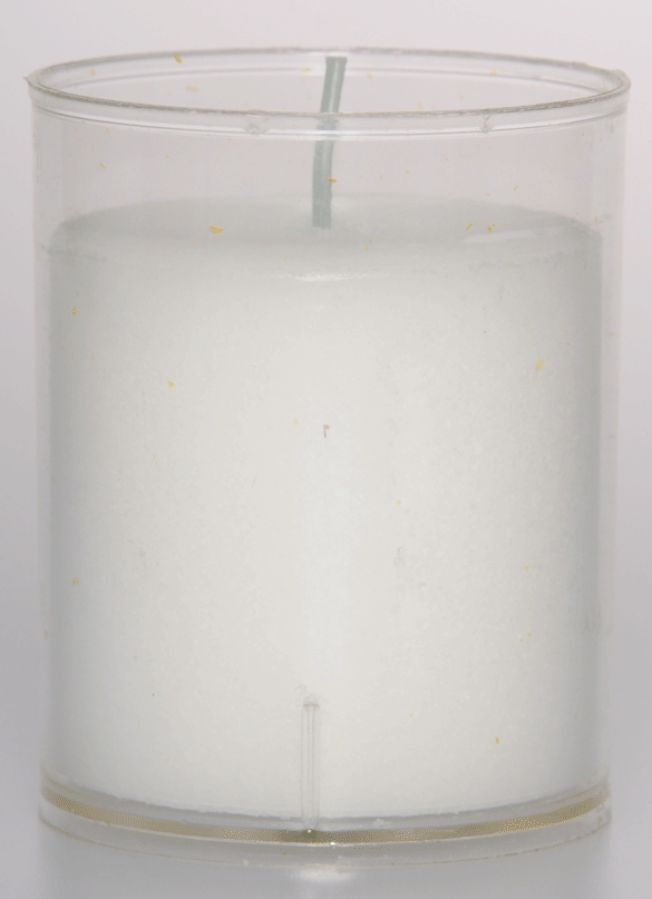 Clear Plastic Cased Votive Candle