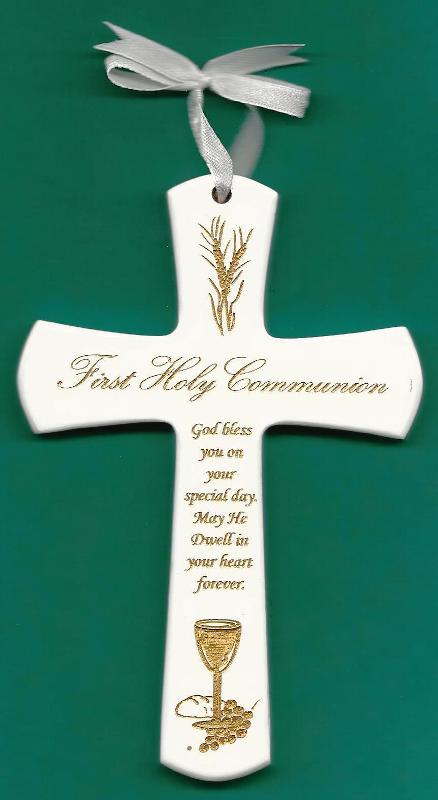 First Communion Cross (White)