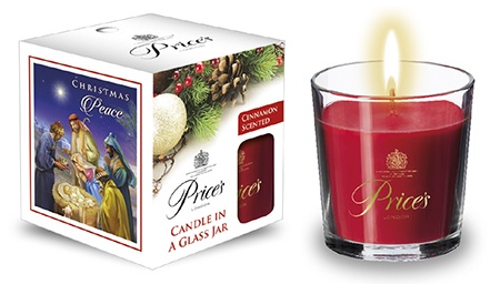 Cinnamon Scented Candle in a Glass Jar