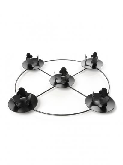 14" Diameter Metal Advent Candle Wreath Frame - Gothic