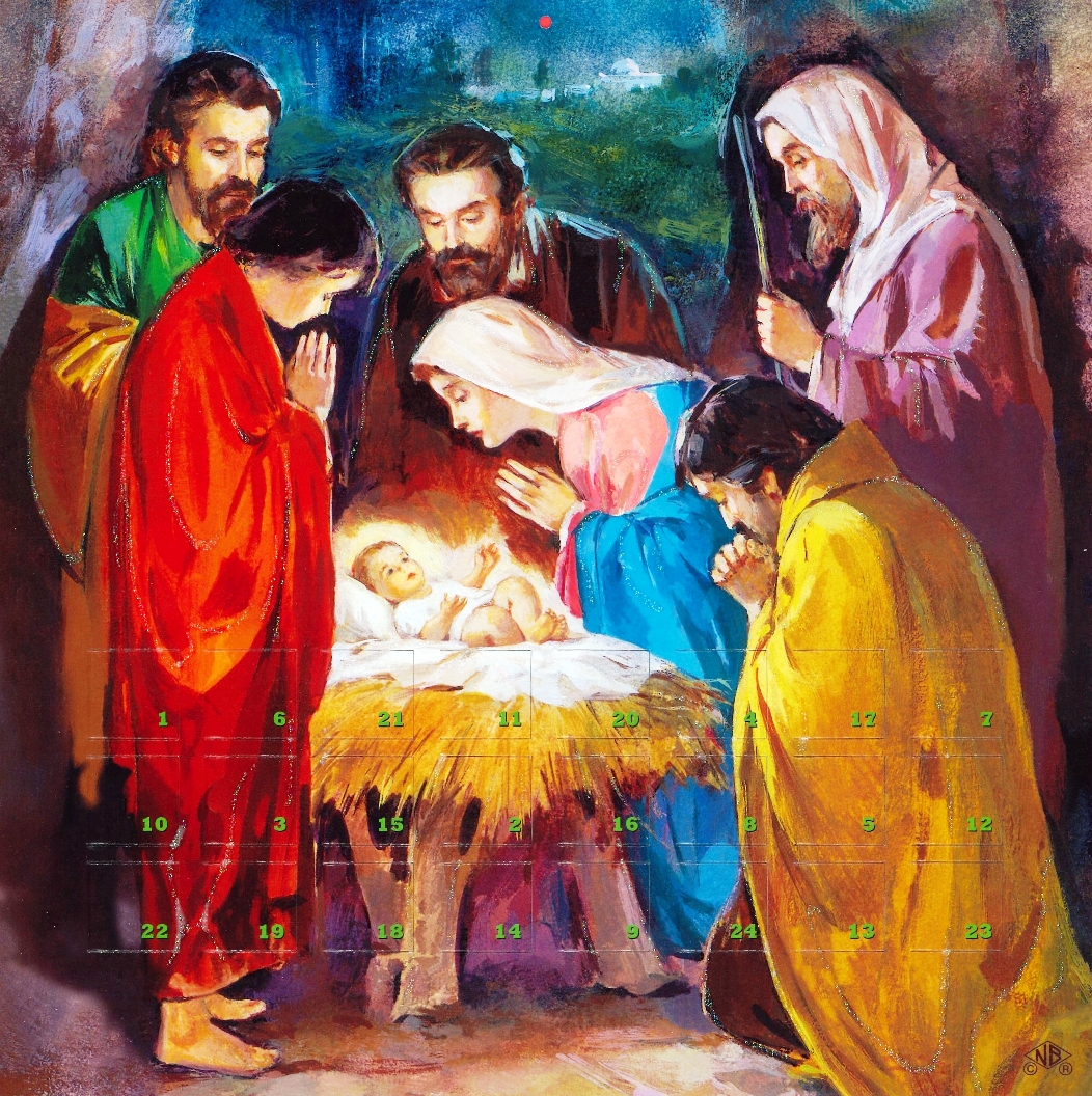 Nativity with Shepherds Advent Calendar