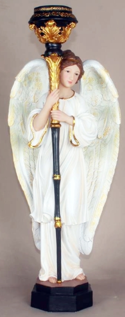 Standing Angel Candle Holder - 24" - Left [COLLECTION ONLY]
