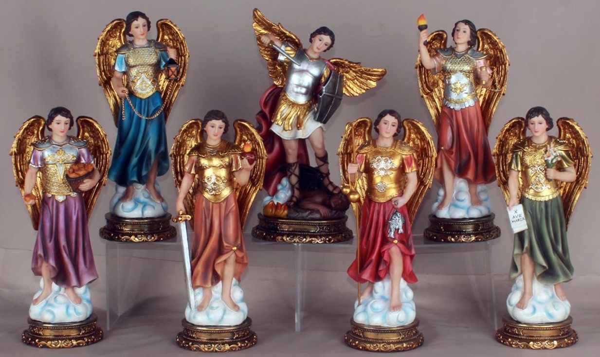 Seven Archangels Statues Set - 8"