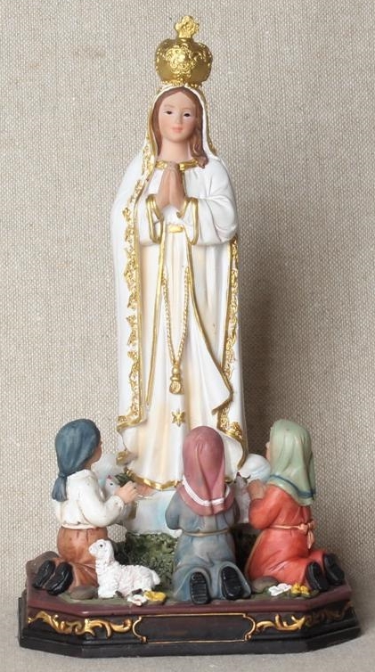 Our Lady of Fatima & Children Statue - 8"