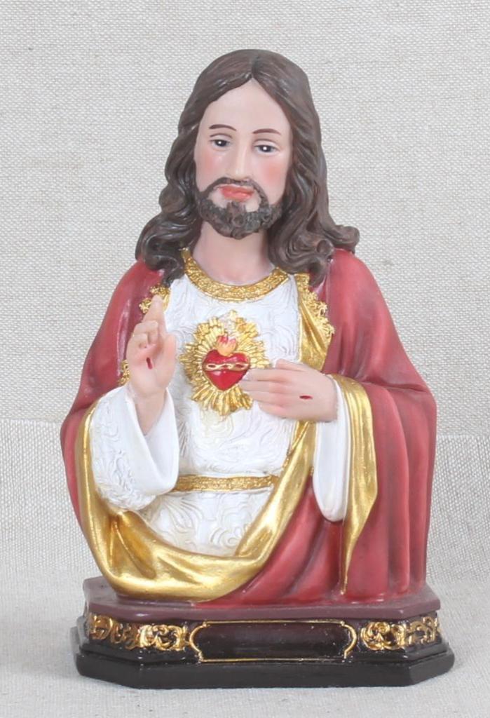 Sacred Heart Bust Statue - 6"