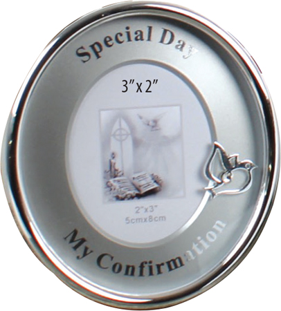 Metal Confirmation Photo Frame - Silver Finish