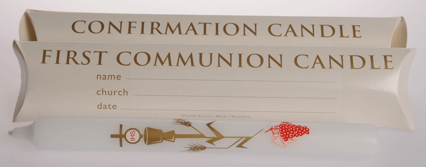 First Communion / Confirmation Candle 9" x ⅞" 