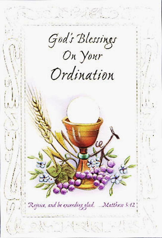 God's Blessings On Your Ordination Greetings Card