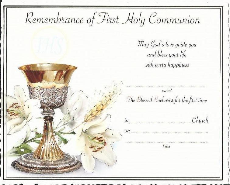 Remembrance of First Holy Communion