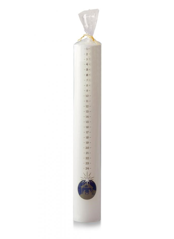12" x 2" Numbered Advent Candle - Stable Design
