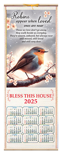 Robins Wood Scroll Calendar 2026