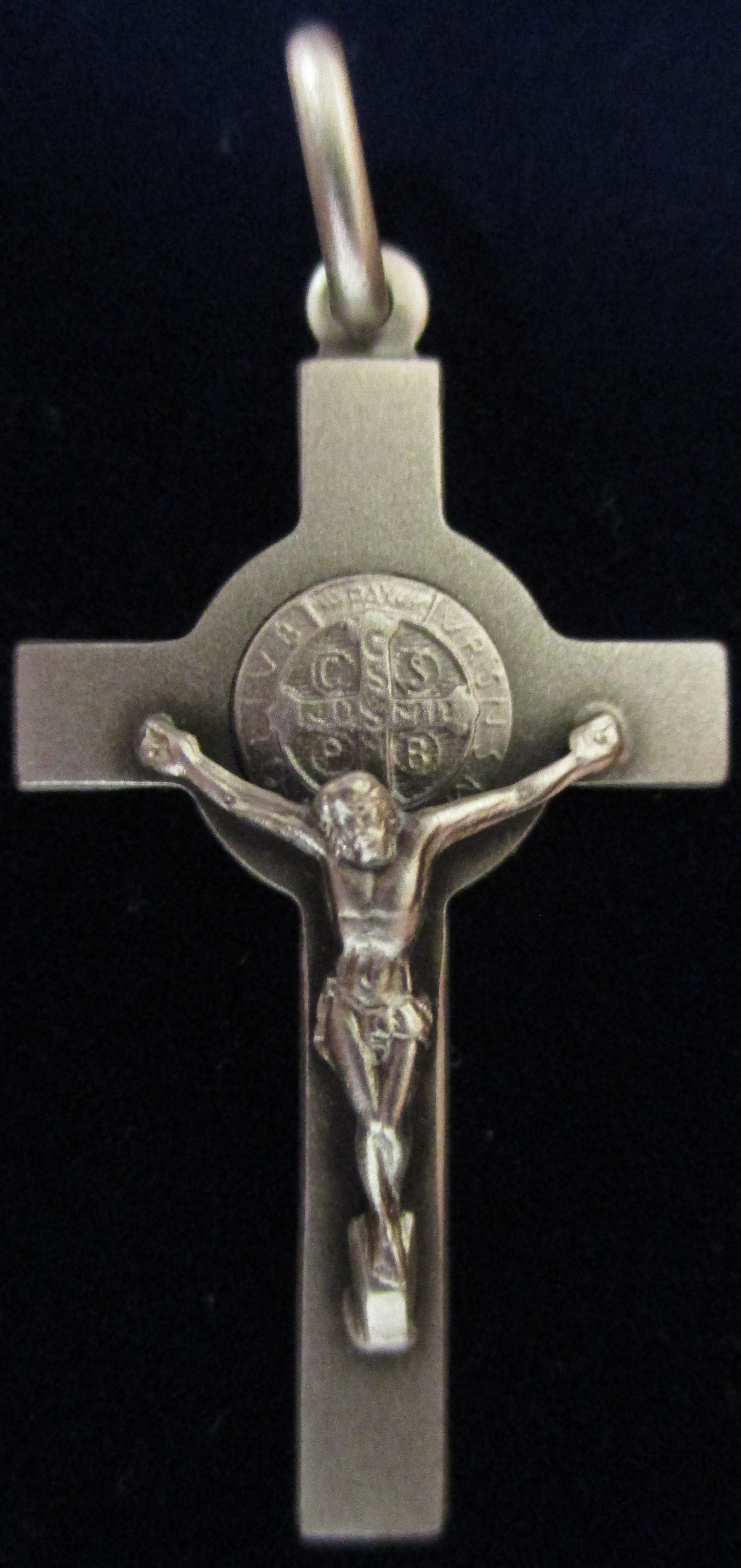 Silver Pendant St. Benedict’s Cross – Satin Finish
