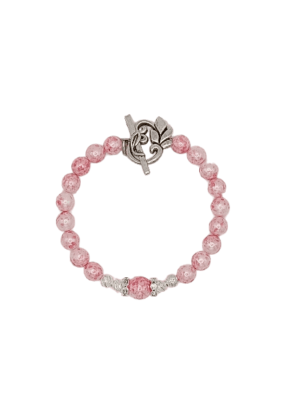 Bracelet with Rose colour Beads | 8mm