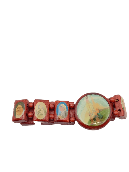 Wooden Bracelet with Saints