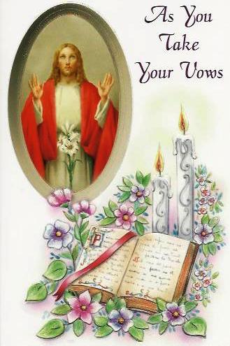 As You Take Your Vows Greetings Card