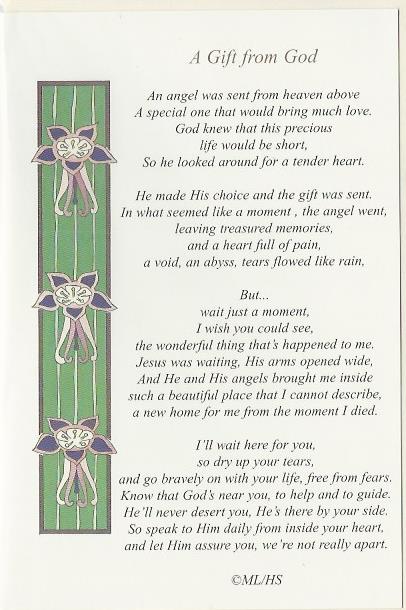 Blank Card - A Gift From God (Folded Card) 536479