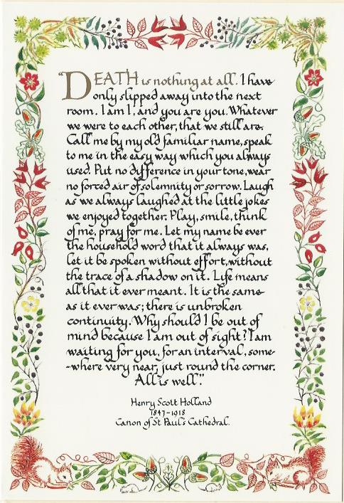 Blank Card - Death Is Nothing At All (Folded Card) 531892