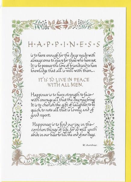 Blank Card - HAPPINESS (Folded Card) 536463