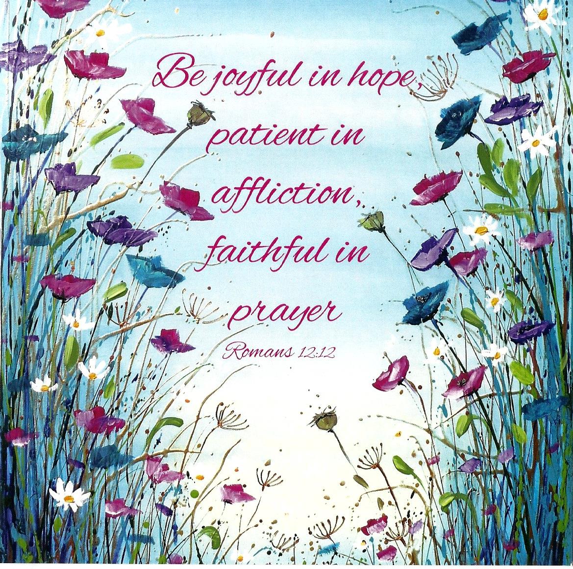 Blank Card - Be Joyful in Hope... 536381