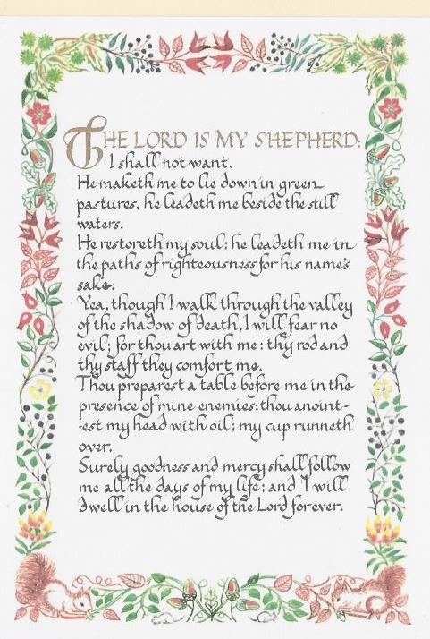 Blank Card - The Lord Is My Shepherd 536485