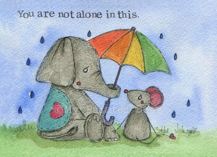 Blank Card - You are not alone in this  535755