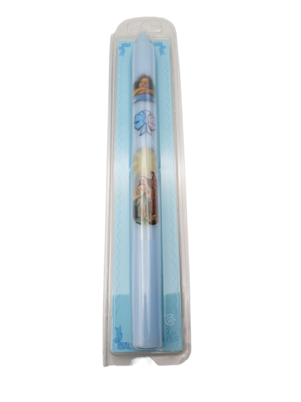 Baptism Candle | Blue | 2 x 27 cm