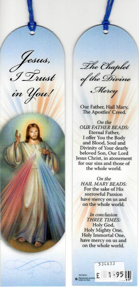 Bookmark - Divine Mercy 534633