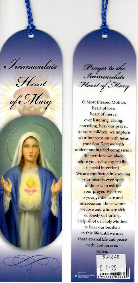 Bookmark - Immaculate Heart of Mary 534640