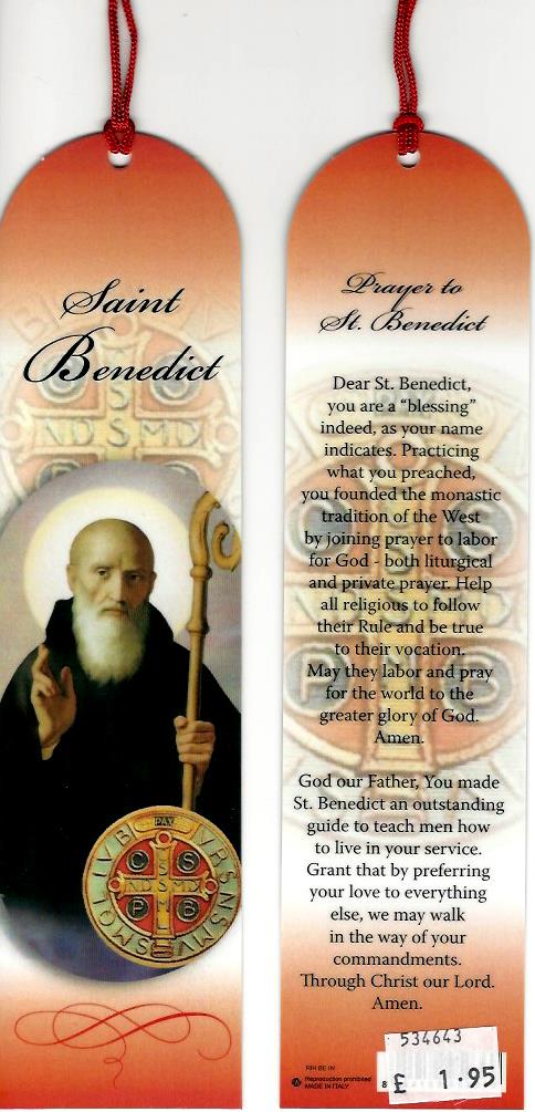 Bookmark - Saint Benedict 534643