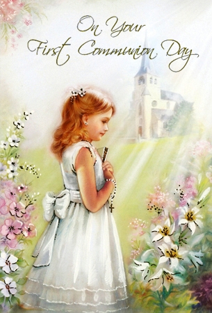 1st Communion Girl Card
