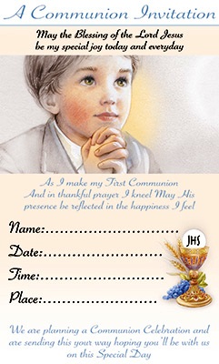Communion Invite Card/Boy