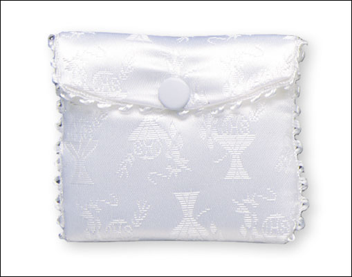Communion Rosary Purse -White