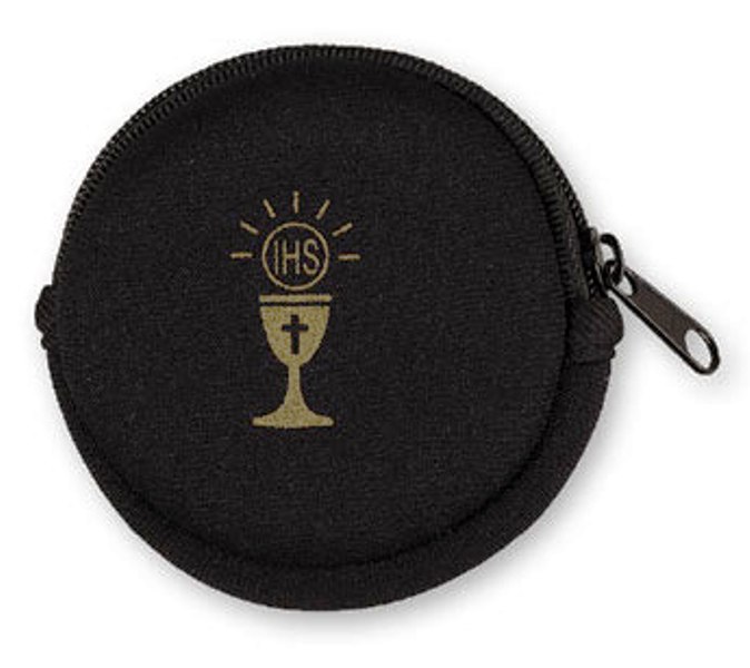 Black Communion Rosary Purse with Zip