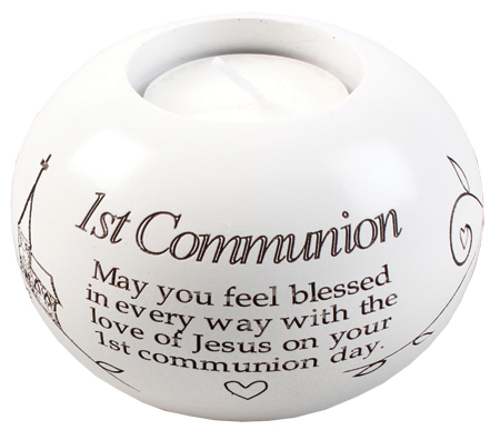 Resin Candle Holder & Candle/Communion